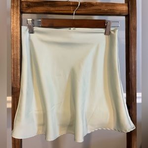 Silk mini skirt, very cute and classy!